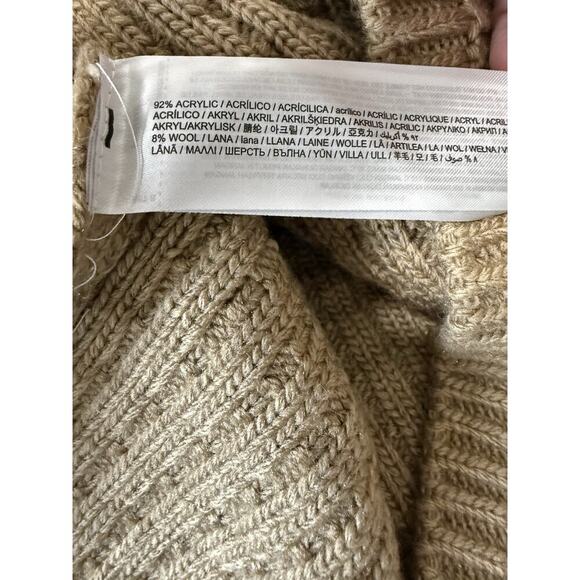 MNG Mango Chunky Knit Cardigan Gold Buttons Long Sleeve Womens S NWT Preppy - Picture 13 of 13